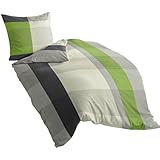 Bierbaum 4643_06 Mako-Satin-Bettw&auml;sche Dessin, 155 x 220 cm und 80 x 80 cm, silber 06