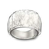  Swarovski 1103231 52 Nirvana Petite - Anillo chapado en plata con cristales transparentes facetados