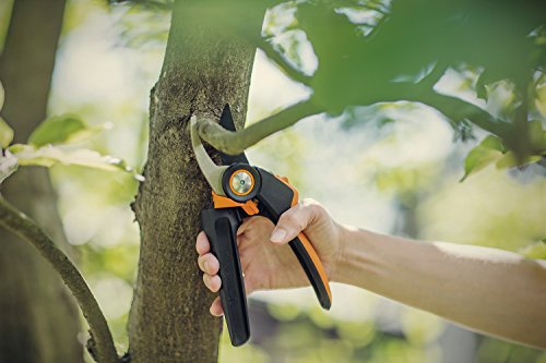 Fiskars Bypass-Gartenschere mit Rollgriff für frische Äste und Zweige, Antihaftbeschichtet, Hochwertige Stahl-Klingen, Länge 22 cm, Schwarz/Orange, PowerGear X, PX94, 1023628 - 14