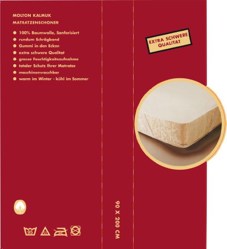 Hochwertige Kalmuck Moltonauflage Matratzenschutz 160×200 cm NEU Matratzen-Spannauflage Matratzenschonbezug aber atmungsaktiv Unser Matratzenschutz ist komfortabel, zuverlässig und hygienisch zugleich. Besonders hohes Feuchtigkeitsaufnahmevermögen – aber nicht flüssigkeitsdicht! - 2