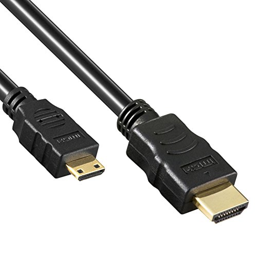 Ligawo 6543200 HighSpeed Mini A-C HDMI Kabel (1 m) mit Ethernet