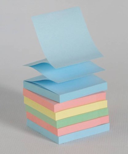 School Smart Pop Up Self Stick Notes - 3 x 3 inches - 12 Pads of 100 Sheets - Assorted Pastels by School Smart