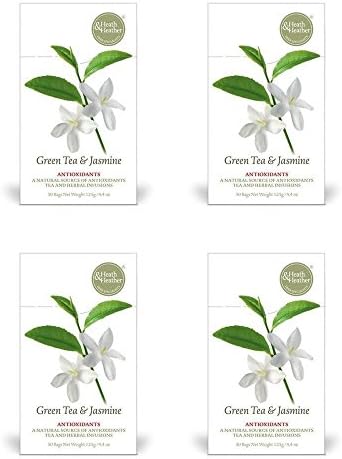 (4 PACK) - Heath&amp;H Green Tea &amp; Jasmine Flowers| 50 Bags |4 PACK - SUPER SAVER - SAVE MONEY