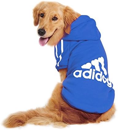 Aisuper Puppy Dogs Cats Pets Clothes Hoodie Golden Retriever French Bulldog Poodle Pug Sports Fashion Cool Plain Warm Autumn Winter T Shirts Jackets Costume (7 Colours Full Size XS-9XL) 3X-Large Blue