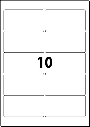 Etiquetas despegables  Ink Laser Copy   96x50 80 mm  A4   250 Et  25 hojas