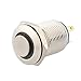 Produktbild lovelifeast 12 mm 3 V Momentary Push Button Metall Schalter für Auto KFZ Blau LED-Auto Langlebig Silber Mini