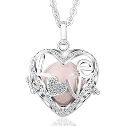 Amour Femmes Pendentif Cristal Bijou Argent Boules de carillon Longue chaine