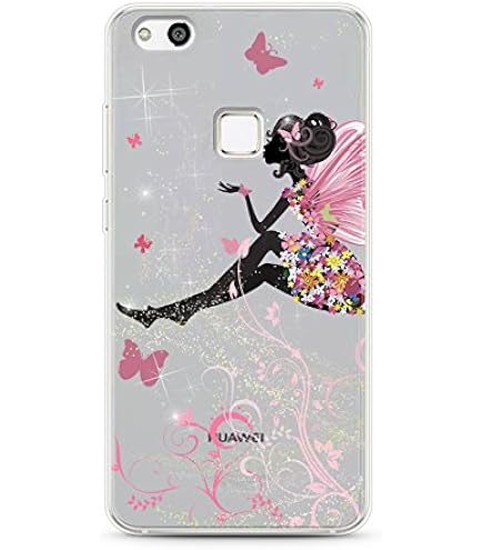 Kaywzo Handyhülle Für Huawei P10 Lite – Transparent TPU Mit Blumen-Muster, Ultradünn & Stoßfest, Silikon