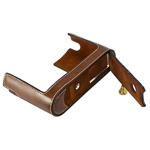 First2savvv Gehäusehälfte präzise Passform PU-Leder Kameratasche Fall Tasche Cover für Leica Q mit UV-Objektiv-Beutel - 5