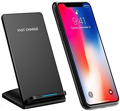 Wireless Charger,Qi Quick Charger Stand Pad Wireless Charging for iPhone X iPhone 8/8+ Samsung Galaxy S7 / Edge S7 S6 / Edge Plus Note 5 (Black)