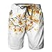 Produktbild Icndpshorts Men Swim Trunks Beach Shorts,Branch with Pale Fall Leaves and Birds Natural Change In Season Summertime Print XXL