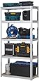 Heavy Duty Galvanised Shelving Garage Racking Unit (5 Levels 1800mm H x ...