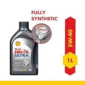 Shell Helix Ultra 5W-40 API SN Fully Synthetic Engine Oil for Petrol, Diesel, CNG/LPG Cars(1 L)