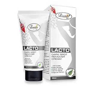 Luster Lacto Dark Spot Remover Cream | Cream For Dark Spots | Brightening & Lightening | Pimple Marks | Acne Scars | Uneven Skin Tone | Pigmentation & Blemish Removal | Herbal Cream | Ayush Approved Formula | Paraben & Sulfate Free (60 ml)