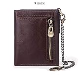 This leather wallet is beautiful, functional, and very well made. The leather is soft and supple with a nice sheen, the finish is evenly dyed in an attractive color, and the stitching is immaculately done in a contrasting thread that compliments the leather color nicely.