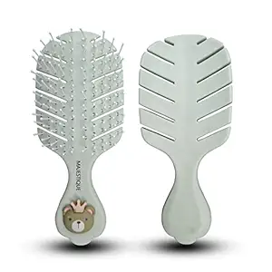 Small Hair Brush by Majestique - Travel Detangling Brushes - 100% Bio-Friendly Detangling brush for Baby Kids. Women, Men - Mini Hair Brush - Pocket Pro, for Curly Hair, Wet Dry Hair Tangle Brush - HR143