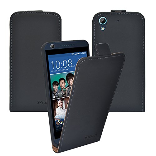 Preisvergleich Produktbild iProtect HTC Desire 626G Kunstleder Flip Case Schutzhülle schwarz