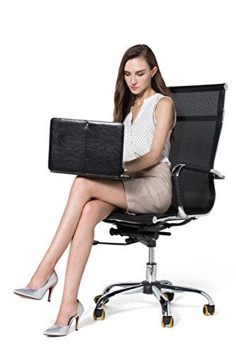 MOSISO Premium Qualität PU Leder Schutzhülle Tasche Hülle Sleeve Aktentasche Case für Macbook Pro 15 Zoll mit Retina Display (A1398, NO CD-ROM Drive), Schwarz - 5