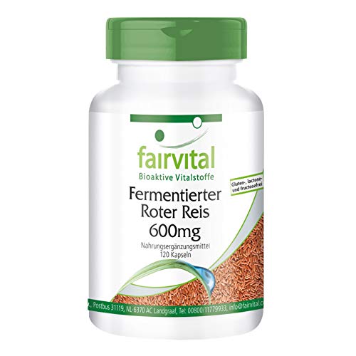 Fermentierter Roter Reis Kapseln 600mg - VEGAN - 4,5mg Monacolin K pro Kapsel - 120 Kapseln