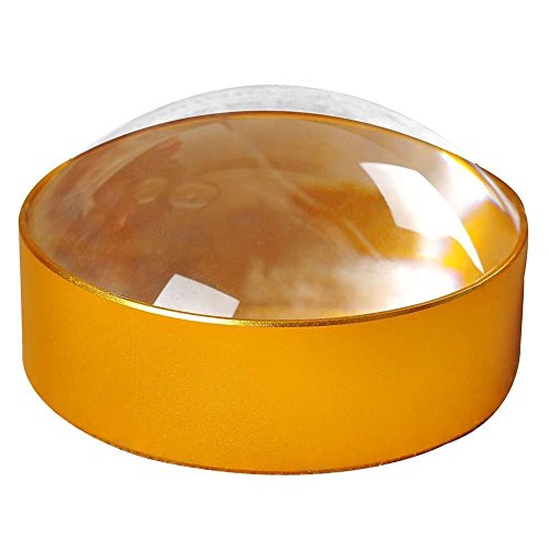 PROW® Golden 4X Dome HD Glass Magnifying Portable Desktop Magnifier 75mm/3" Magnifying Glass for Reading Aid Small Fine Print Newspaper Document Craft and Map