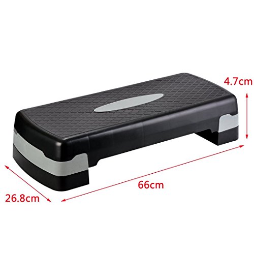 Aerobic Stepper, Sondereu Steppbrett Fitness Stepp Trainer Höhe Einstellbare Brett Metall Max bis zu 200 Kg - 8