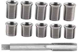 AYNEFY Set di Strumenti per la Riparazione della Filettatura della Candela, Bullone M10 X 1.0 e Kit di Accessori per Accessori per Maschi M12 X 1.0 per la Riparazione della Filettatura della Candela M10 X 1.