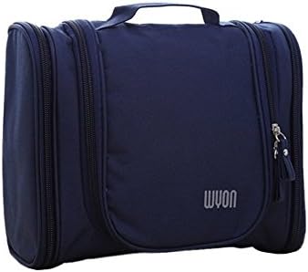 Waterproof Travel Hanging Bag Men and Women Toiletry Bag Travel Accessories Storage Organizer Bag Foldable Large Capacity Multifunction (dark blue)