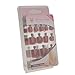 New 24pcs Pure Toe Nails Full Cover Pedicure False Nail Art Tips with File - Wedding/ Summer/ Beach/ Party - Vermeil