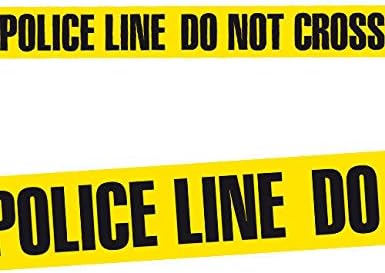 Barrier Tape Police Line Do Not Cross Halloween Decoration black yellow 20 m x 7.5 cm