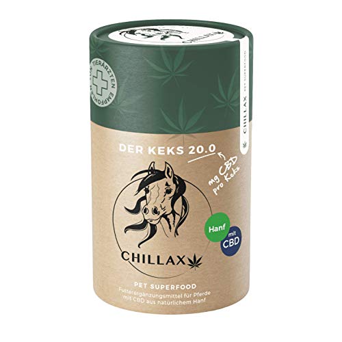 Preisvergleich Produktbild CHILLAX Pferdekekse / 20 Mg CBD / Futterzusatz zur Entspannung / Pferde Leckerlis / Aus Natürlichem Hanf / 360 Gramm