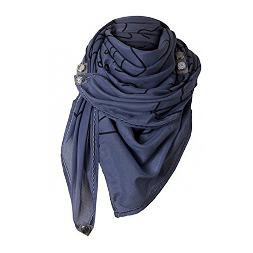 Preisvergleich Produktbild Noosa Tuch Schal Big Doodle Scarf Classic Square blue / black
