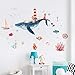 Produktbild Wandtattoos Wandaufkleber Wandsticker Deep Sea World Whale Für Kinderzimmer Dekoration Tier Flugzeug Pvc Wandbild Moderne Fenster Abnehmbare Diy Wallposter Fertige Größe 101X138 Cm