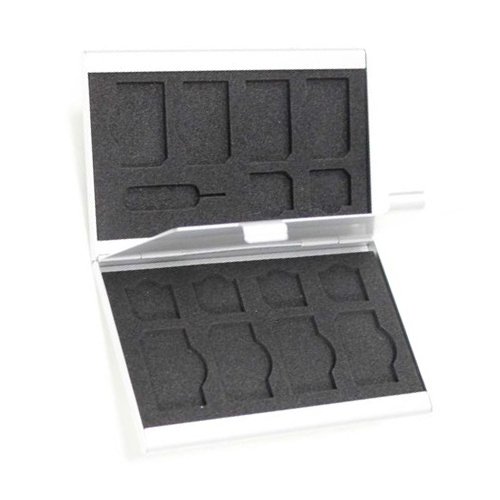 SIM Micro SIM Box Geschenk – TOOGOO(R) 15 in1 Aluminum SIM Micro SIM Speicherkarte Karten Tasche Huelle Etui Halter Metall Schutz Case Box Geschenk - 3