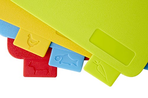 Premier Housewares Schneidebrett-Set mit Holzständer, 4 Stück - 2