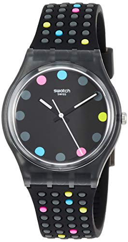 Swatch Damen Analog Quarz Uhr mit Silikon Armband GB305