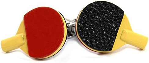Table Tennis Cufflinks High Detailwith Orange Crocodile Print Gift Box