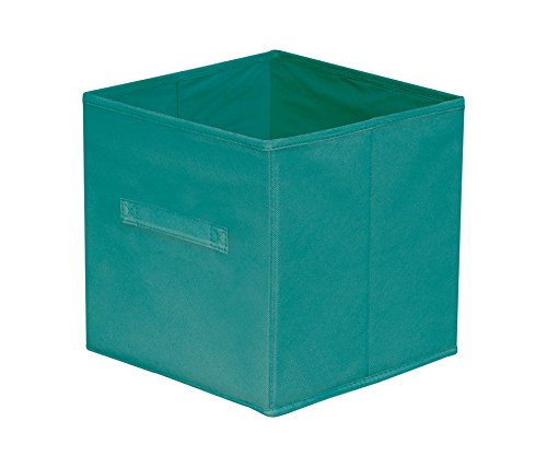 Box and Beyond 30744 Aufbewahrungskorb, Vlies türkis transparent 27 x 27 x 27 cm