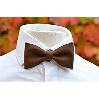 Premium Dunkelbraune Wildleder Fliege