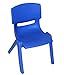 Produktbild Kinderstuhl - BLAU - stapelbar / kippsicher / bis 100 kg belastbar - für INNEN & AUßEN - Kindermöbel für Mädchen & Jungen - Plastik / Kunststoff - Stuhl Stühle / Kinderzimmer / Plastikstuhl - Kinder - Gartenmöbel
