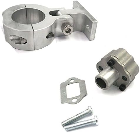 Silver Universal motor mount &amp; 32mm reed valve air intake for 2 stroke engine