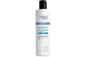 PSH PET SKIN HEALTHCARE PSH Happy Puppy Shampoo - Champú Suave y Nutritivo para Cachorros - Hidratación, Limpieza y Fortalecimiento de la Fibra Capilar - Apto para Uso Frecuente y Piel Sensible - Apto Perros y Gatos - 300 ml