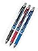 Produktbild Pentel Energel Deluxe RTX Retractable Liquid Gel Pen,0.5mm, Fine Line, Needle Tip,Blue Body Type, Black.Blue.Red Ink-Each 1 Pens/Total 3 Pens Value Set(With our shop original description of goods) by Pentel
