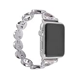 Beidifa Armband für Apple Watch 38mm/42mm, iWatch Uhrenarmband Glitzer Diamant Bracelet Damen Smart Watch Ersatz Band Armbändern für Apple Watch Series 3/2/1