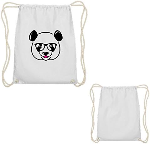 Nerd Panda Lifestyle Gymsac Bag White Made From 100% Cotton Premium Quality Cool Print Hipster Gym Bag Which Is Not Available On The High Street Bag Sack Gym Sack Sports Bag