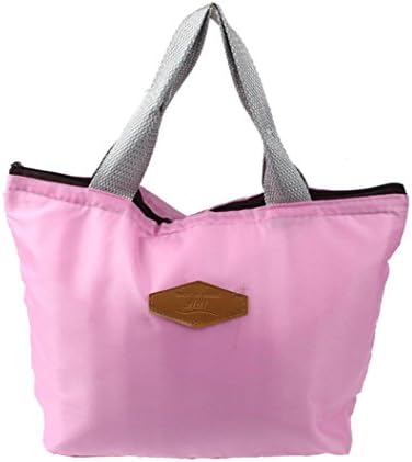 Clearance picnic lunch Bag,Internet Waterproof Portable Picnic Insulated Food Storage Box Tote Lunch Bag Lunch Box Tote Storage Bag (22*10*18cm, Pink)