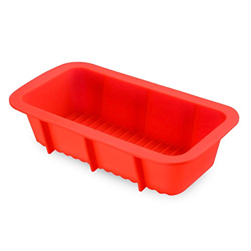 MUZIYU Silikon-Kastenform 26 x 11 x 6 cm丨100% BPA frei, Antihaftbeschichtung, Geruchsfrei, Geschmacksneutral丨2-Jahre GARANTIE