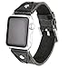 Produktbild Neues Dreieckschnalle Lederarmband, Vintage Distressed Armband, Langlebig Ersatzarmband, hochwertiger Verbinder, für Unternehmen,Reisen,Dating Für Apple Watch Serie 1/2/3/4 42 / 44mm (schwarz)