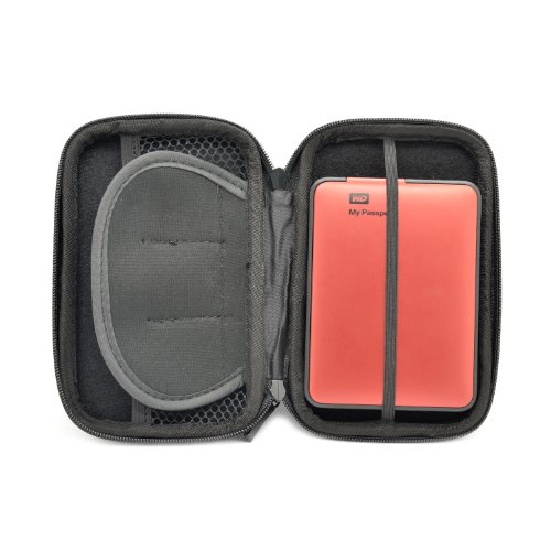Festplattentasche Schutzhülle YAMAY Tragbare Shockproof Festplatte Hülle Tragetasche Fall Hüllenabdeckung für 2,5 Zoll Seagate WD Toshiba Externe Festplatten (Schwarz) - 2