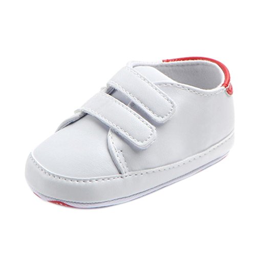 Zapatos Bebé Primeros Pasos ?? Amlaiworld Infantil Bebé Niña Niño Zapatos de Cuna de Suela Blanda Sneaker Zapatilla de Prewalker Recién Nacido Zapatilla de Deporte (Rojo, Tamaño:6-12Mes)