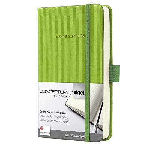 Preisvergleich Produktbild SIGEL CO579 Notizbuch, ca. A6, liniert, Hardcover, hellgrün, Conceptum - viele Modelle